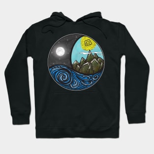 T-shirt nature between sea, day and night Hoodie